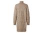 Robe pull col roulé beige en maille avec manches tressées