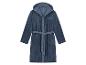Peignoir en éponge bleu marine à capuche L.O.O.K.S.