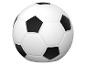 Ballon de football classique noir et blanc avec motifs hexagonaux et pentagonaux.