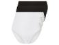 Une pile de culottes pour femme en blanc et noir.