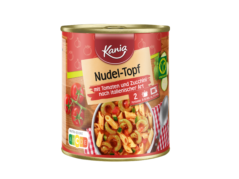 Nudel-Topf aux tomates et courgettes, à l'italienne, Nutri-Score A.