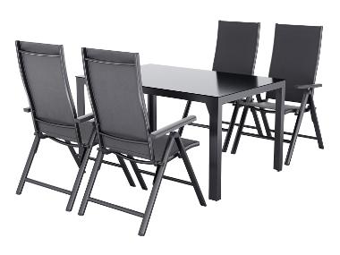 LIVARNO home Table de jardin + Lot de 4 fauteuils Houston