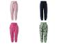Pantalons de survêtement pour enfants : rose à nœuds, bleu marine, fuchsia et vert à ours et ballons.