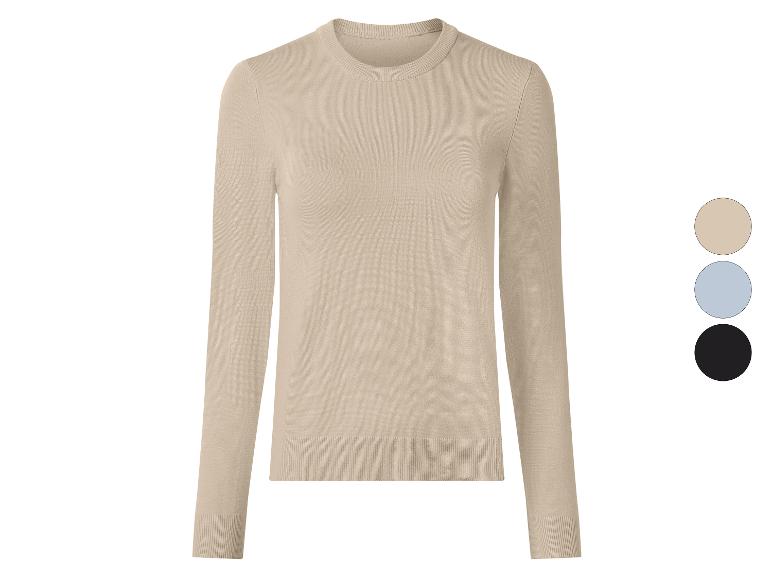 Pull beige à manches longues et col rond, avec options de couleur