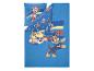 Parure de lit enfant bleue avec housse de couette et taie d'oreiller à motifs de chiens