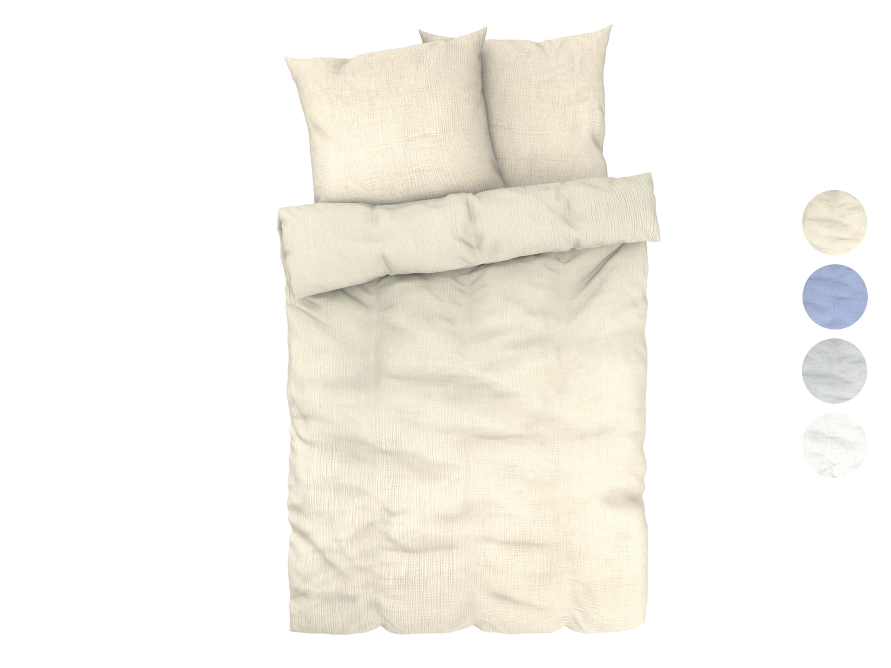LIVARNO home Parure de lit en mousseline, 260 x 240 cm