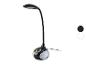Lampe de bureau LED noire avec bras flexible et base lumineuse colorée