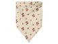 Bavoir bébé beige à motif floral rouge