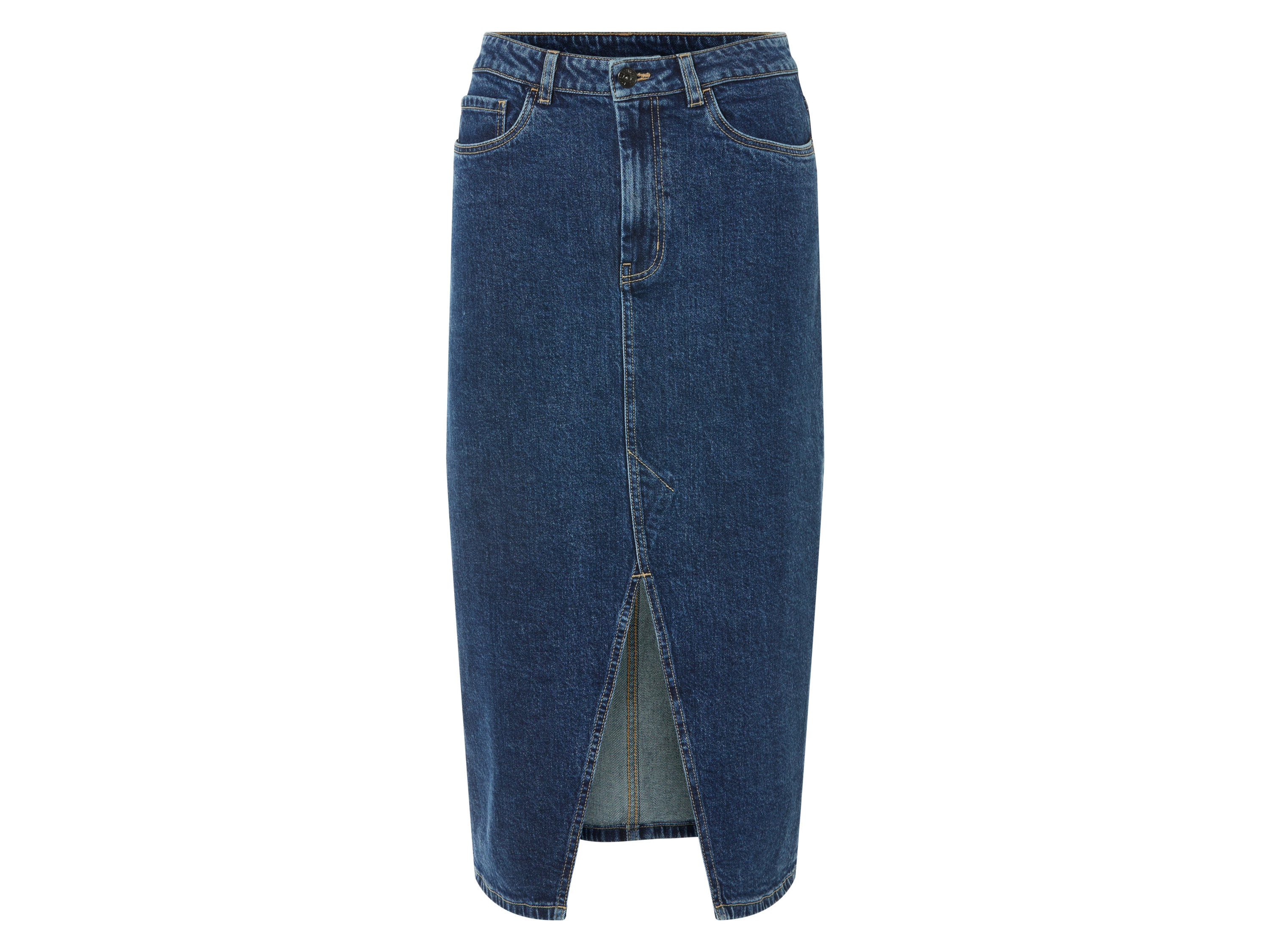 esmara® Jupe mi-longue en jean femme (bleu, 36)