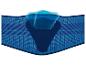 Support dorsal bleu avec coussinet de gel
