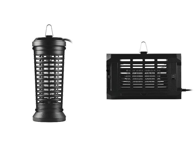 Deux lampes électriques anti-insectes : une cylindrique et une rectangulaire
