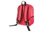 Sac à dos rouge à motifs, idéal pour enfant.
