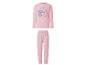 Pyjama rose avec haut à manches longues et pantalon, avec imprimé Stitch et Angel.