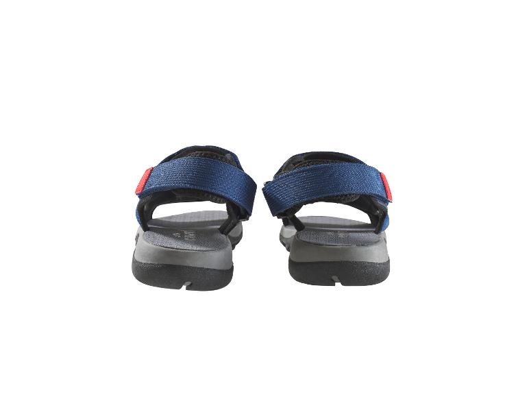 Sandales bleues à scratch pour enfants.