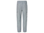 Pantalon cargo gris avec élastique à la taille.