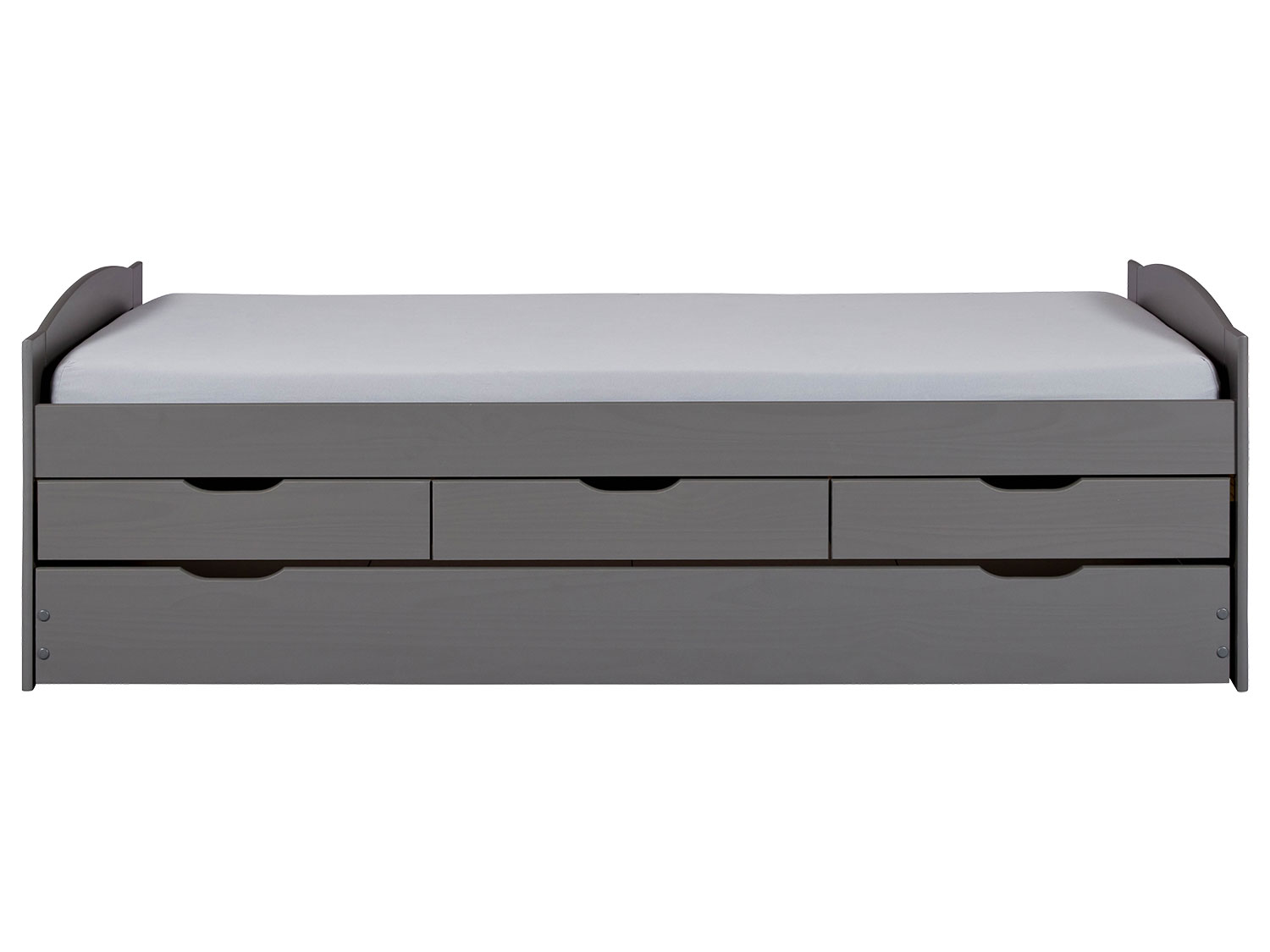 Inter Link Lit banquette 3 tiroirs, 205 x 63 x 96 cm (gris)