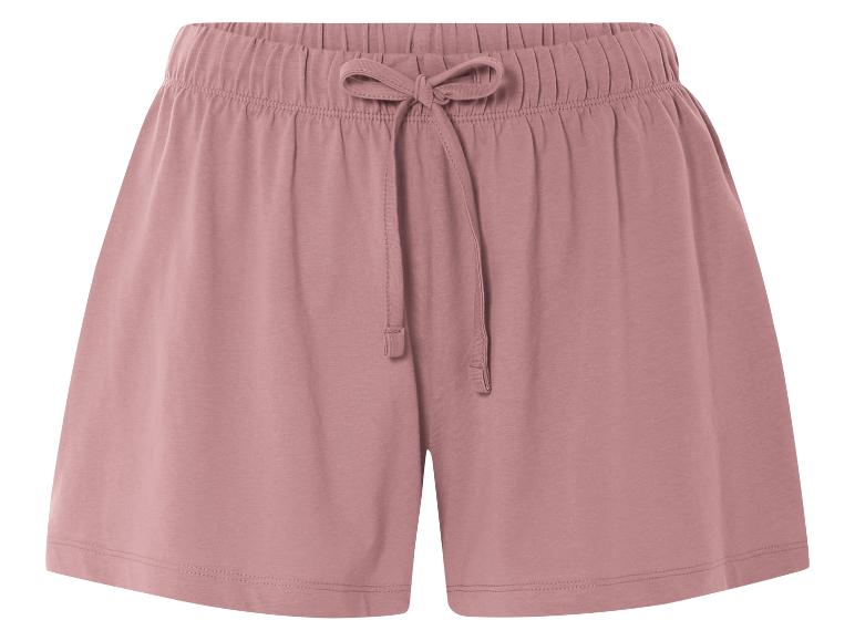 Shorts en jersey rose poudré à cordon de serrage.