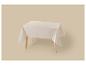 Table rectangulaire avec nappe transparente
