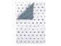 Parure de lit enfant blanche et bleue avec motif voitures