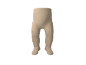 Collant bébé beige avec une texture côtelée.