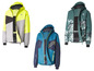 Trois vestes de ski Crivit en différents couleurs et motifs.