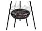 Barbecue au charbon noir avec trépied et grille de cuisson