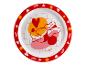 Assiette Disney Minnie, rouge et blanche, cœurs.
