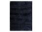 Tapis de bain rectangulaire en velours côtelé bleu foncé à rayures horizontales