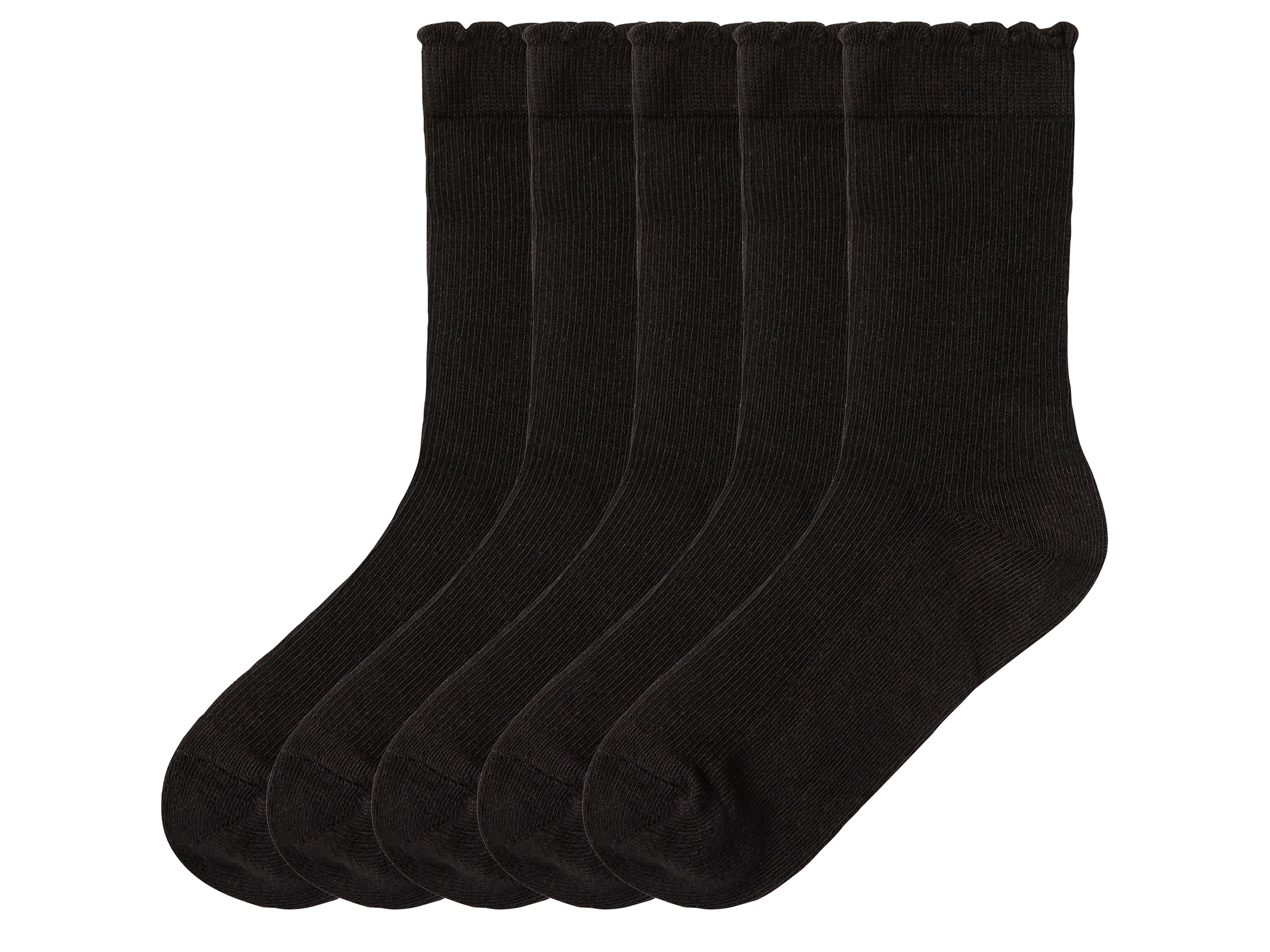 pepperts!® Lot de 5 paires de chaussettes fille (31/34, noir)