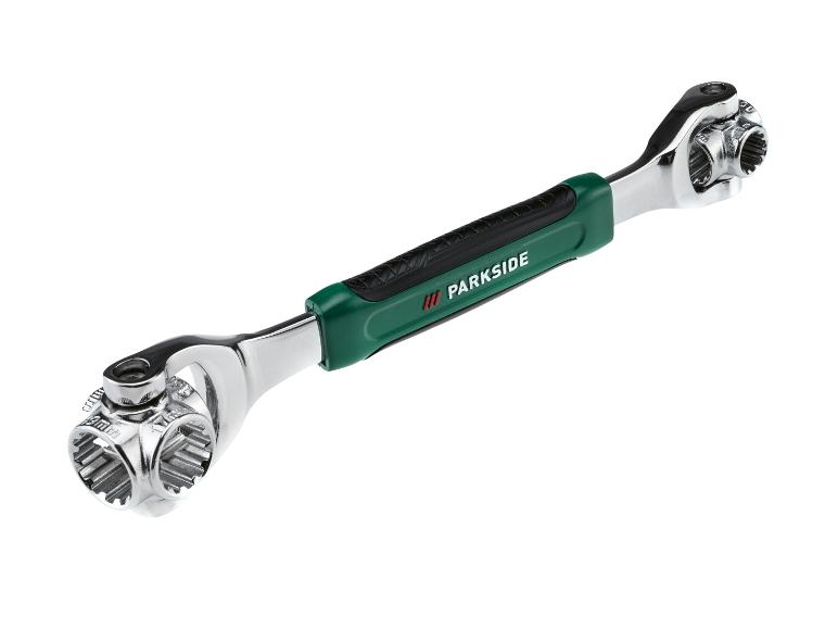 Un outil multifonction Parkside avec une poignée verte.