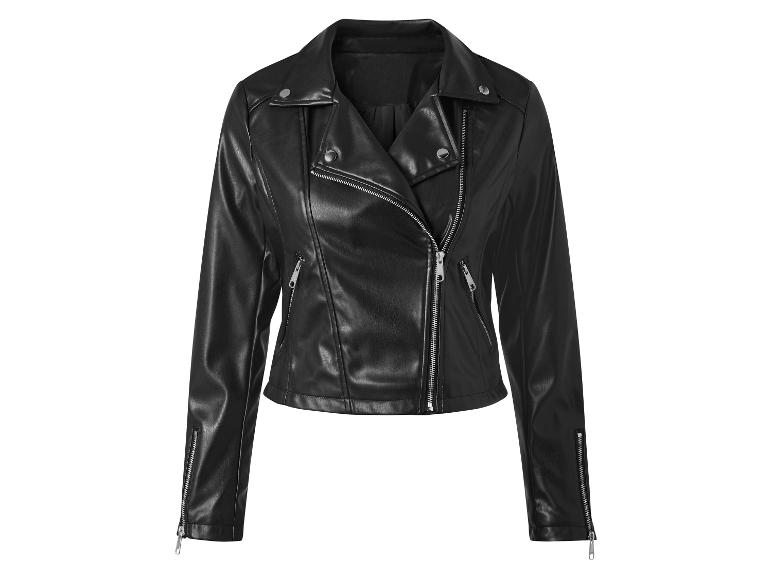 Blouson en cuir noir.