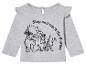 Un t-shirt gris avec Winnie l'ourson et des fleurs.