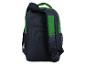 Sac à dos noir et vert avec détails pixelisés, vue arrière