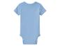 Body bébé bleu clair à manches courtes, vue arrière