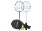 Set de badminton Crivit : deux raquettes, un étui et volants.
