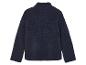 Une veste en polaire bleu foncé à manches longues.