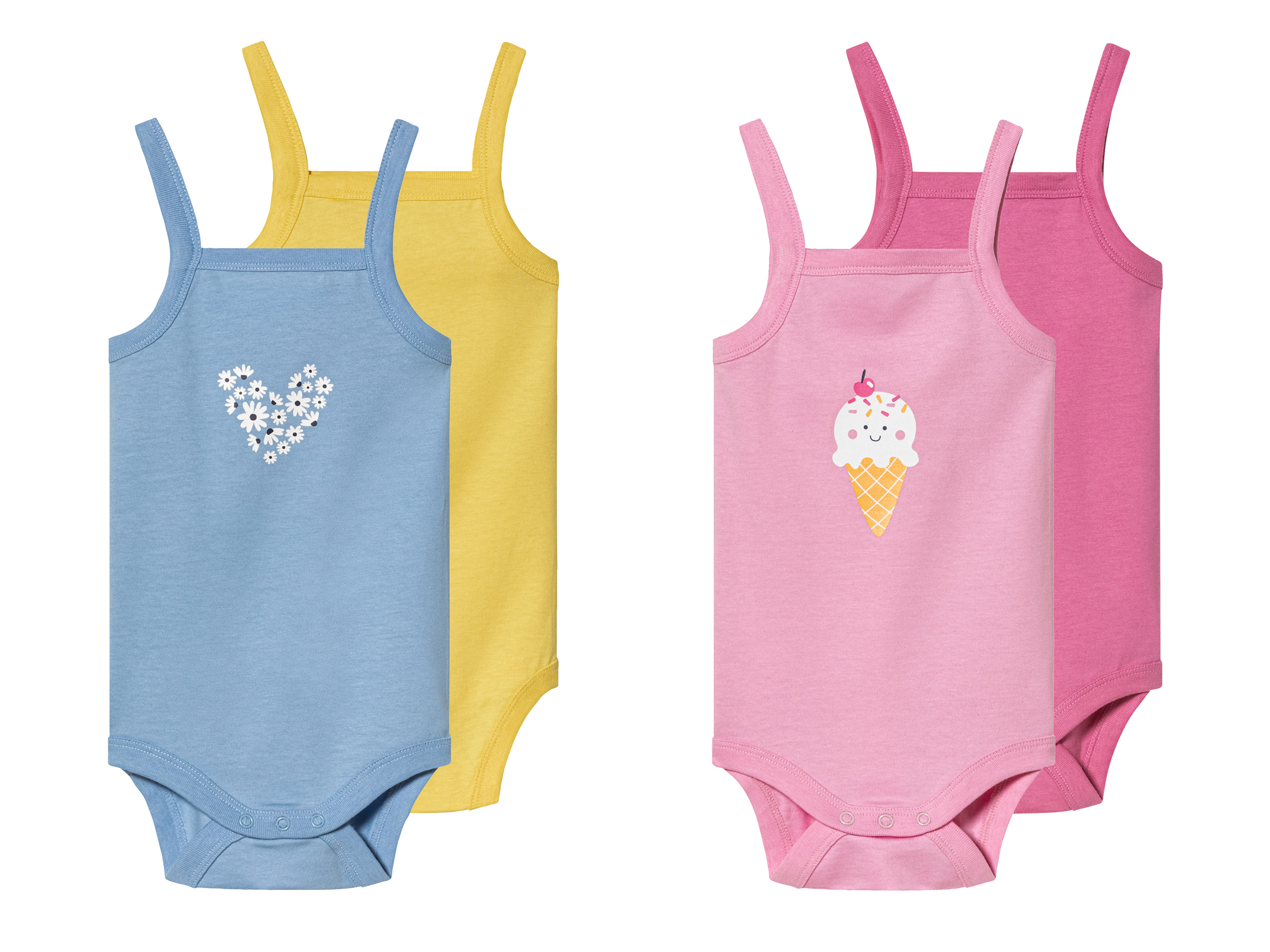 lupilu® Set de 2 bodies bébé