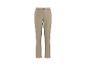 Pantalon femme beige taille haute avec bouton.