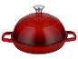 Cocotte en fonte rouge avec couvercle