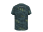 T-shirt de sport à manches courtes pour homme avec motif camouflage vert foncé et bande réfléchissante.