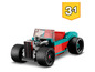 LEGO 3-en-1 hot rod avec de grandes roues.