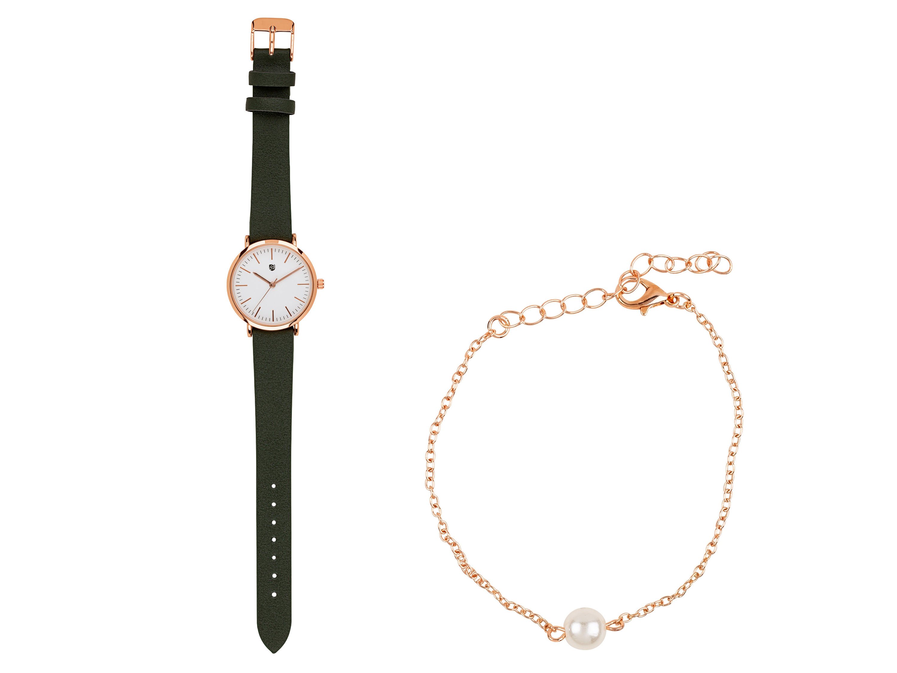 AURIOL® Coffret montre et bijoux avec bracelet (vert)