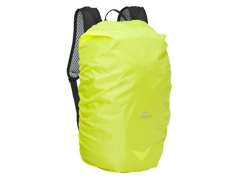 Housse imperméable jaune fluo pour sac à dos Crivit.