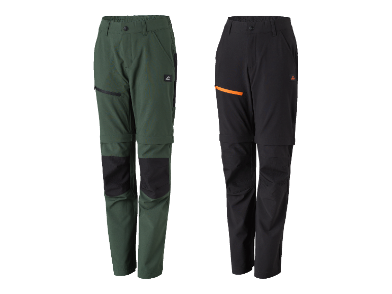 Pantalons convertibles CRWVT, vert et noir.