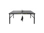 Une table de ping-pong Joola noire avec un filet.