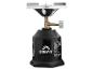 Réchaud de camping à gaz portable avec cartouche de gaz noire et brûleur argenté, 1,3 kW / 94 g/h.
