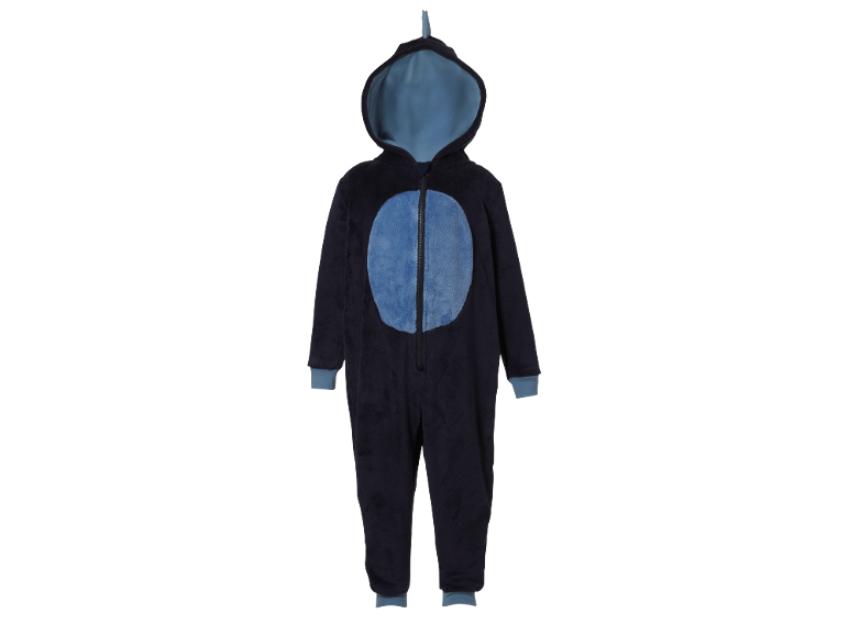 Combinaison enfant bleu foncé avec capuche et ventre bleu clair