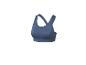 Soutien-gorge de sport bleu-gris avec bretelles croisées dans le dos.
