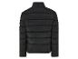 Blouson matelassé noir à manches longues.
