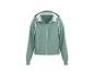 Sweat à capuche zippé vert pour femme